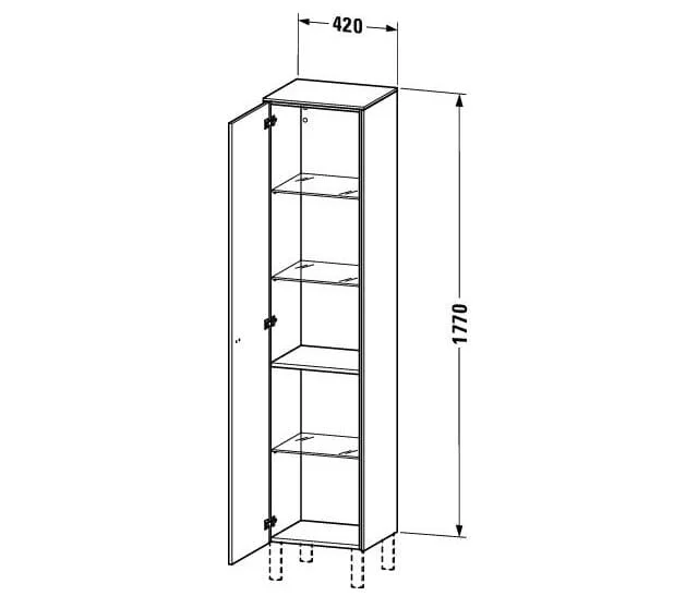 Bản vẽ Tủ Để Đồ Nhà Vệ Sinh Duravit BR1330R1049
