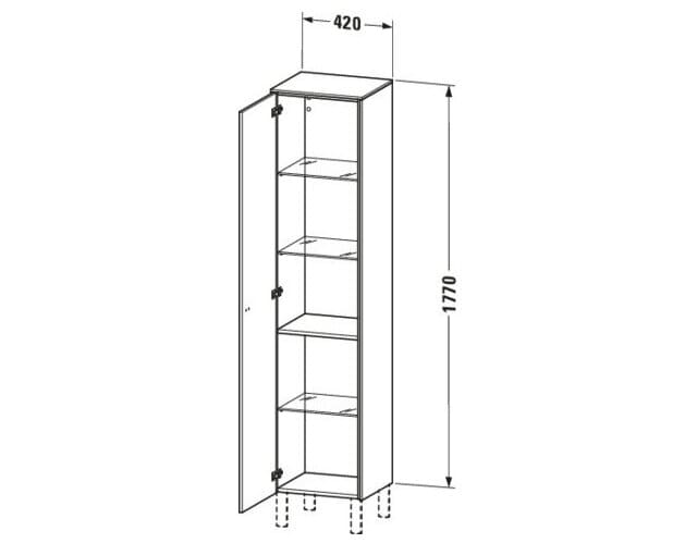 Bản vẽ Tủ Để Đồ Nhà Vệ Sinh Duravit BR1330R1053