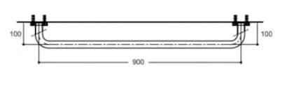 Bản vẽ Thanh vịn American Standard HR-320490-01