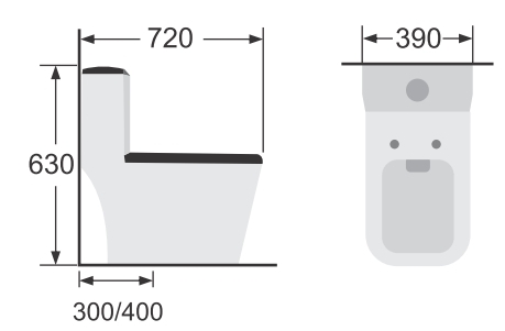 Bản vẽ Bồn cầu 1 khối Royal Join RA-9904B