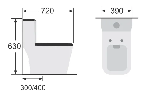 Bản vẽ Bồn cầu 1 khối Royal Join RA-9904B