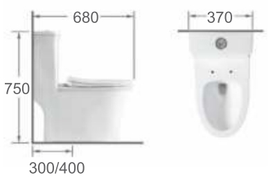 Bản vẽ Bồn cầu 1 khối Royal Join RA-9908