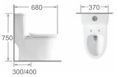 Bản vẽ Bồn cầu 1 khối Royal Join RA-9908
