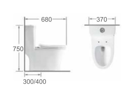 Bản vẽ Bồn cầu 1 khối Royal Join RA-9913