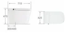 Bản vẽ Bồn cầu thông minh có kết nước Royal RA-M6