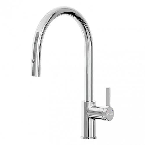 Vòi rửa bát nóng lạnh dây rút Konox Alto Chrome