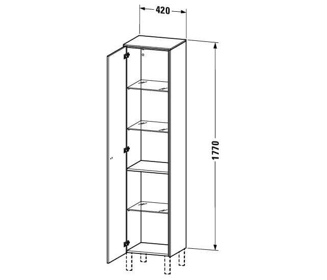 Bản vẽ Tủ Để Đồ Nhà Vệ Sinh Duravit BR1330R1079