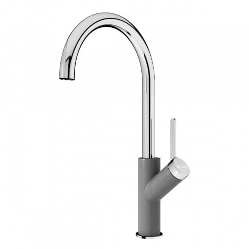 Vòi rửa bát nóng lạnh dây rút Konox Modo Grey