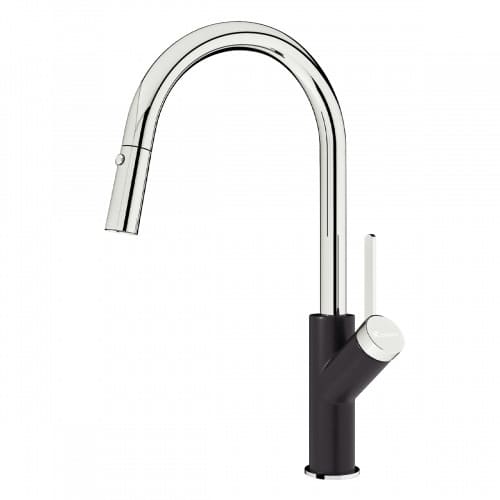 Vòi rửa bát nóng lạnh dây rút Konox Ponte Black