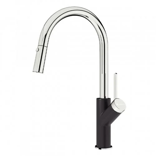 Vòi rửa bát nóng lạnh dây rút Konox Ponte Black