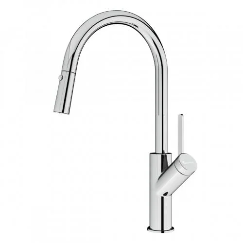 Vòi rửa bát nóng lạnh dây rút Konox Ponte Chrome