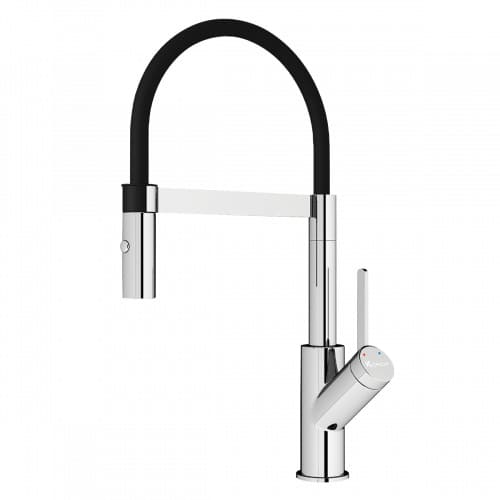 Vòi rửa bát nóng lạnh cần mềm Konox Bian