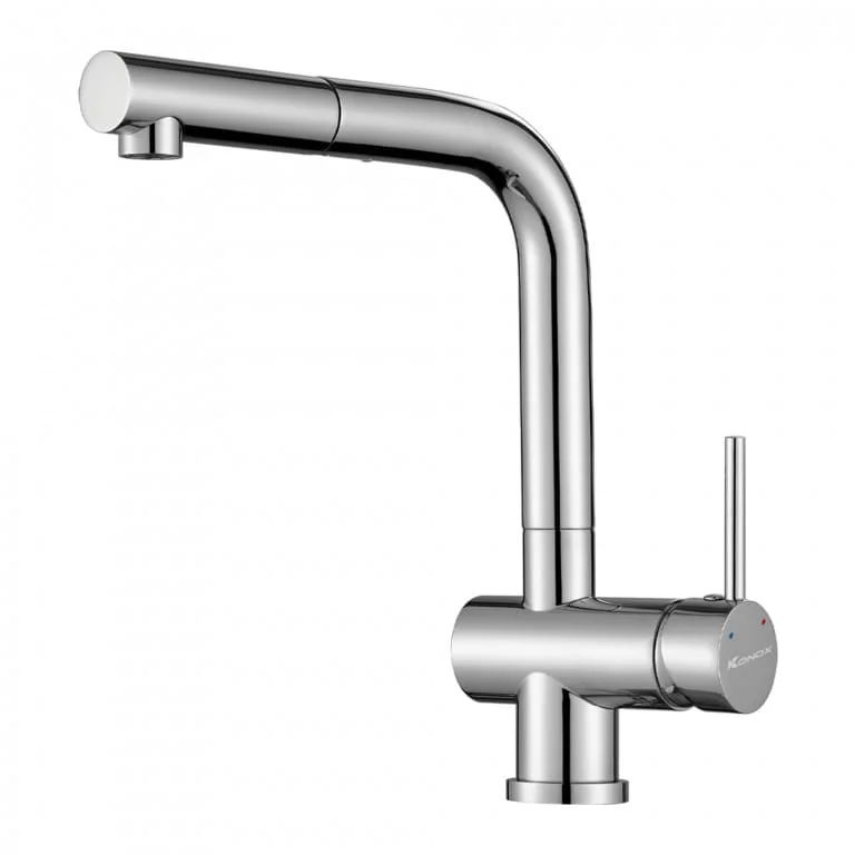 Vòi rửa bát nóng lạnh dây rút Konox KN1337