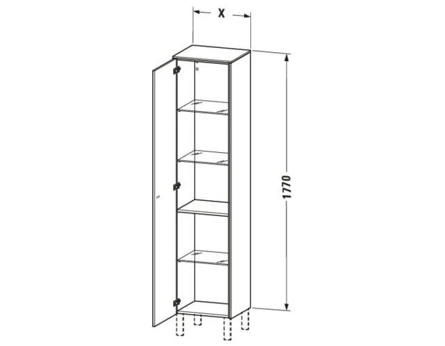Bản vẽ Tủ Để Đồ Nhà Vệ Sinh Duravit BR1330R4949