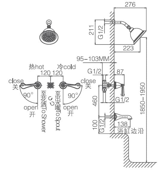 Bản vẽ sen âm tường Joden Diana 81005018C