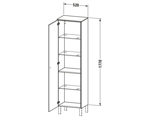 Tủ Để Đồ Nhà Vệ Sinh Duravit BR1331L1021