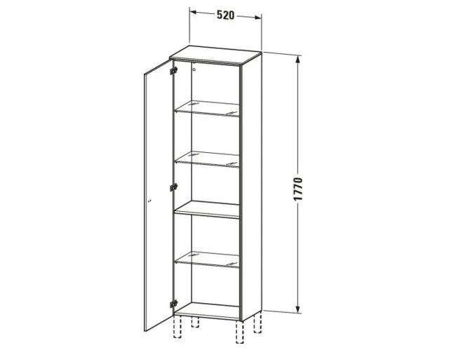 Tủ Để Đồ Nhà Vệ Sinh Duravit BR1331L1021