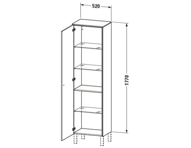 Bản vẽ Tủ Để Đồ Nhà Vệ Sinh Duravit BR1331R1016