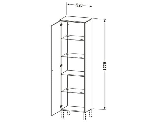 Bản vẽ Tủ Để Đồ Nhà Vệ Sinh Duravit BR1331R1018