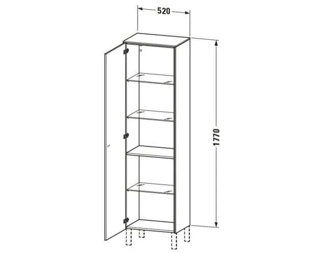 Bản vẽ Tủ Để Đồ Nhà Vệ Sinh Duravit BR1331R1018
