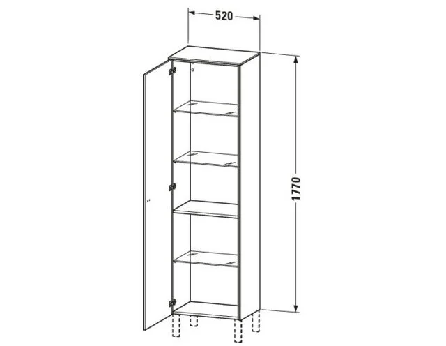 Bản vẽ Tủ Để Đồ Nhà Vệ Sinh Duravit BR1331R1021