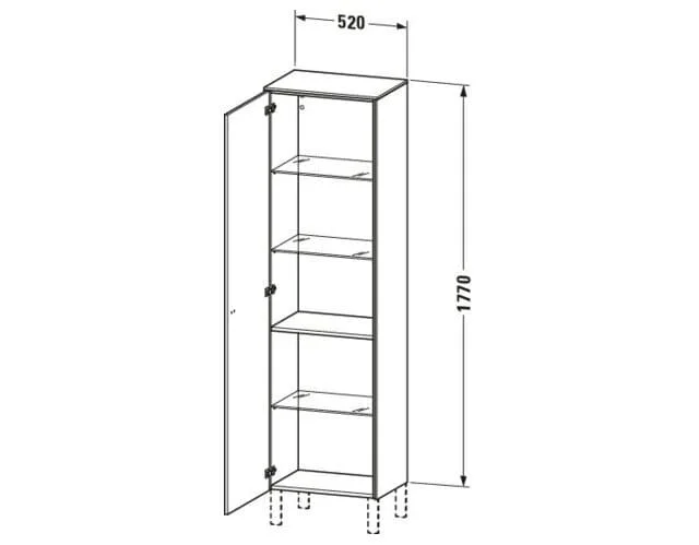 Bản vẽ Tủ Để Đồ Nhà Vệ Sinh Duravit BR1331R1022