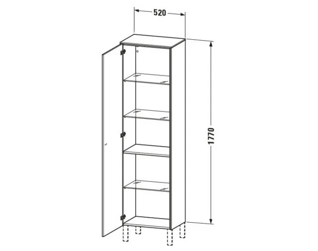 Bản vẽ Tủ Để Đồ Nhà Vệ Sinh Duravit BR1331R1030
