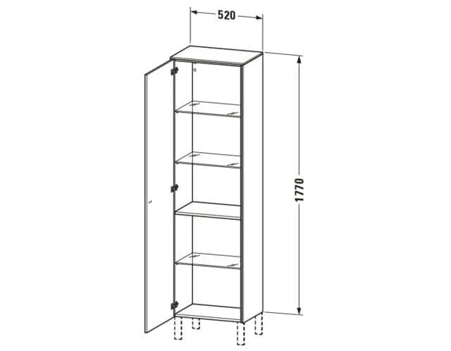 Bản vẽ Tủ Để Đồ Nhà Vệ Sinh Duravit BR1331R1035