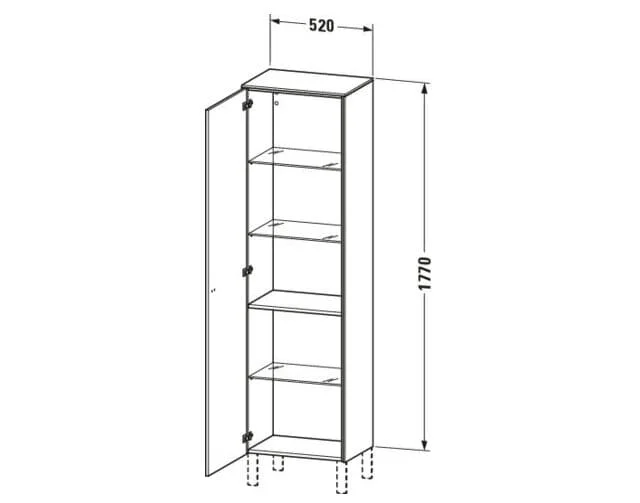 Bản vẽ Tủ Để Đồ Nhà Vệ Sinh Duravit BR1331R1053