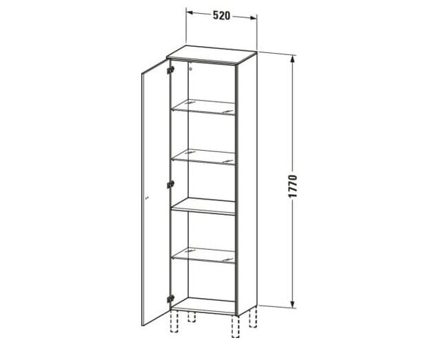 Bản vẽ Tủ Để Đồ Nhà Vệ Sinh Duravit BR1331R1079
