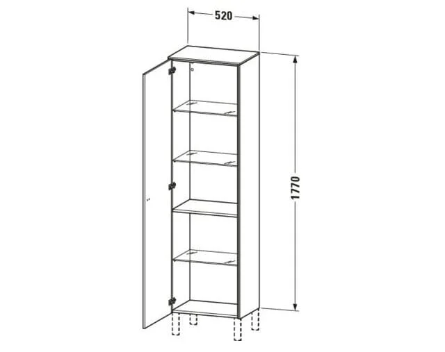 Bản vẽ Tủ Để Đồ Nhà Vệ Sinh Duravit BR1331R1079