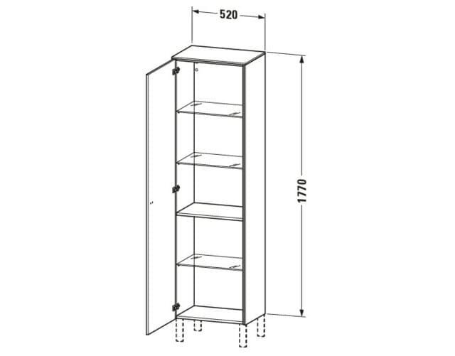 Bản vẽ Tủ Để Đồ Nhà Vệ Sinh Duravit BR1331R2222