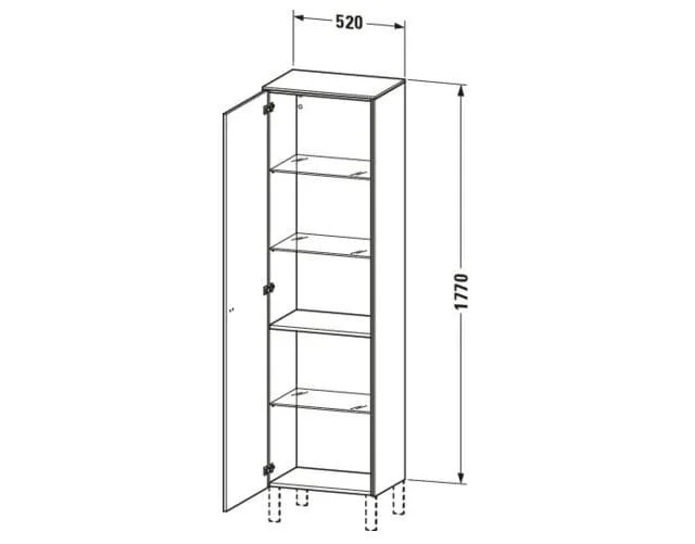 Bản vẽ Tủ Để Đồ Nhà Vệ Sinh Duravit BR1331R2222