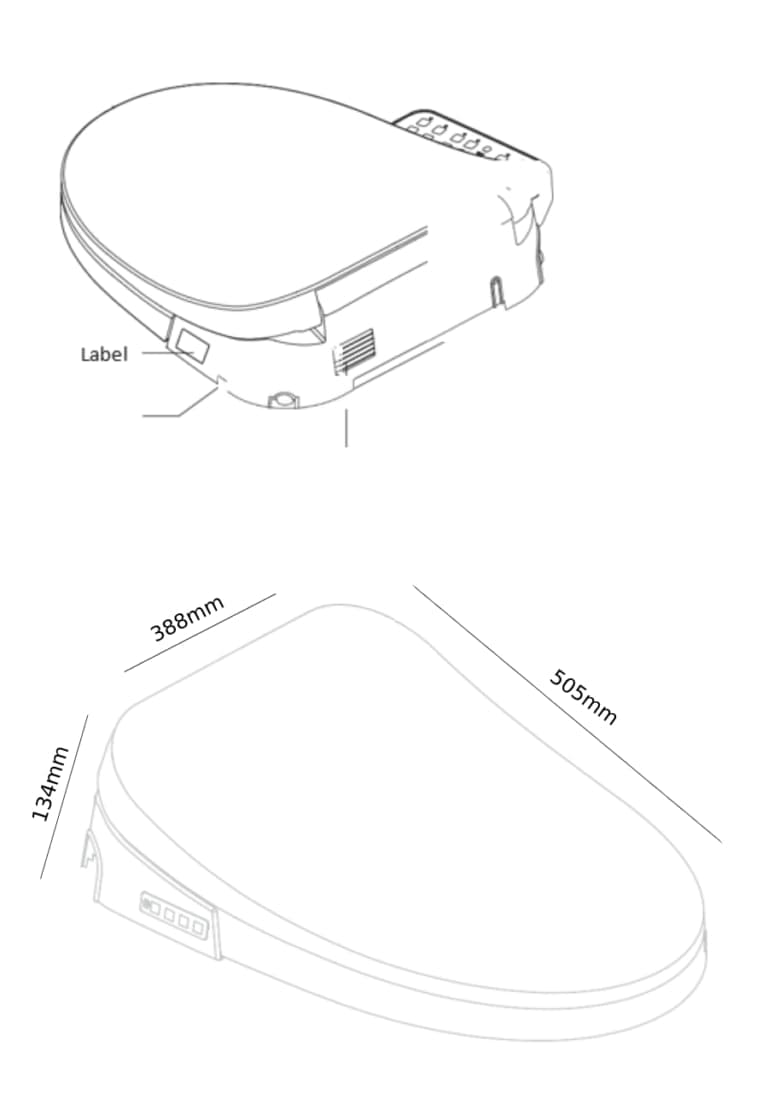 Bản vẽ Nắp rửa thông minh NIKKO P68051