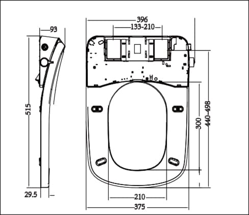 Nắp rửa thông minh NIKKO P69162