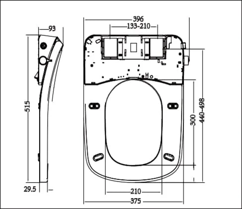 Nắp rửa thông minh NIKKO P69162