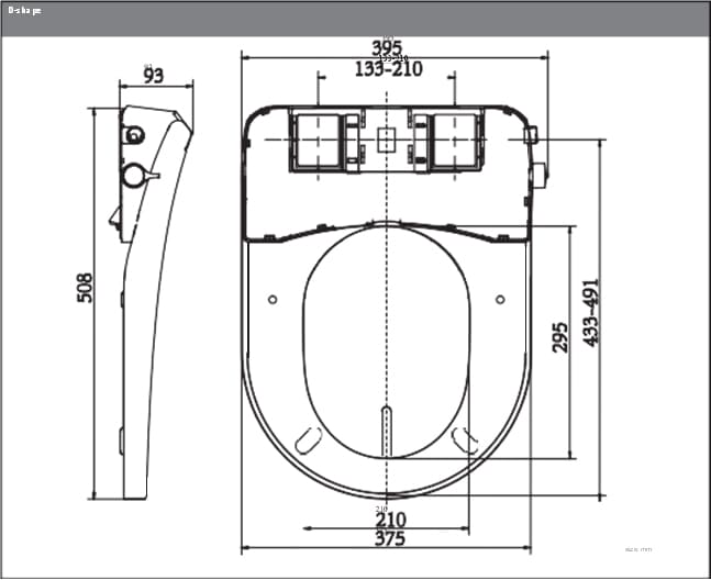 Bản vẽ Nắp rửa thông minh NIKKO P69262