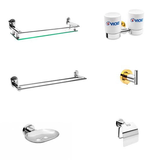 Bộ phụ kiện phòng tắm Vicki VK 900(6 món)