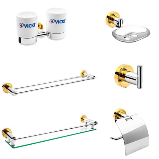 Bộ phụ kiện phòng tắm Vicki VK 902 (6 món)