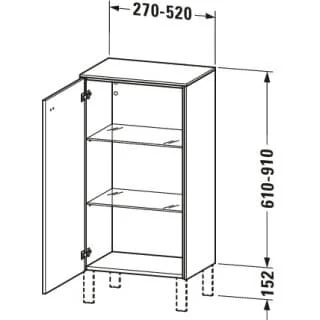 Bản vẽ Tủ Để Đồ Nhà Vệ Sinh Duravit BR1340R1016