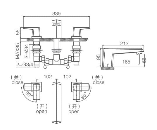 Bản vẽ kỹ thuật vòi chậu Joden Benc 2107S07HC