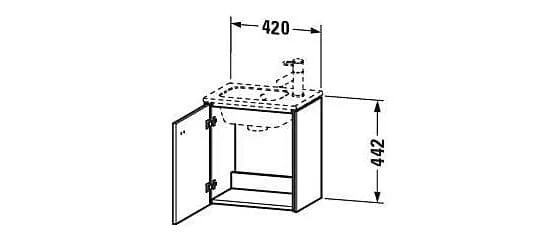 Bản vẽ Tủ chậu lavabo Duravit BR4000L0707