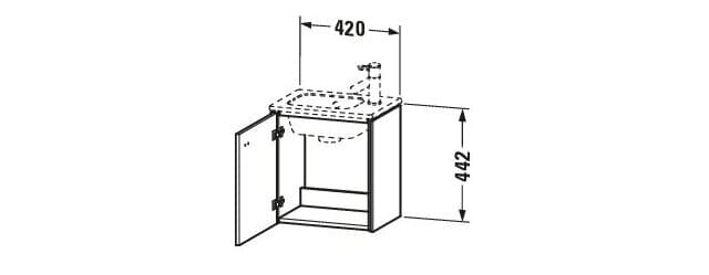 Bản vẽ Tủ chậu lavabo Duravit BR4000L1016