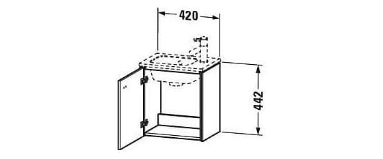 Tủ chậu lavabo Duravit BR4000L1018