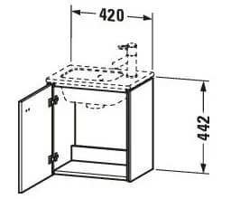 Bản vẽ Tủ chậu lavabo Duravit BR4000L1022