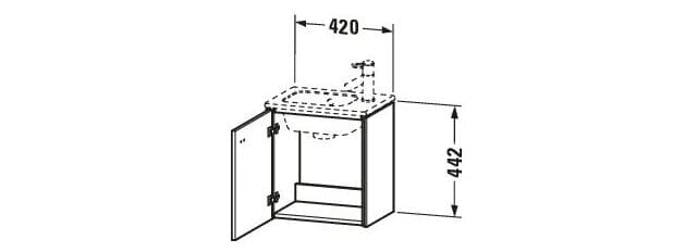 Bản vẽ Tủ chậu lavabo Duravit BR4000L1030