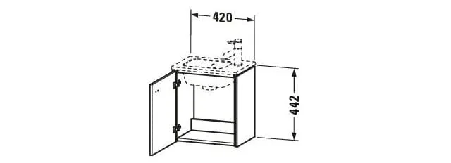 Bản vẽ Tủ chậu lavabo Duravit BR4000L1030