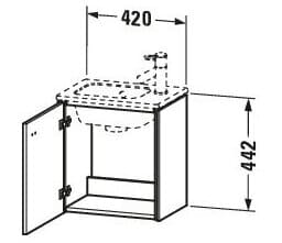 bản vẽ Tủ chậu lavabo Duravit BR4000L1035