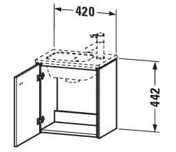bản vẽ Tủ chậu lavabo Duravit BR4000L1035
