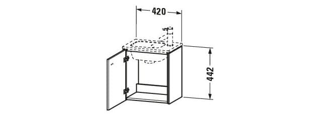 Bản vẽ Tủ chậu lavabo Duravit BR4000L1049